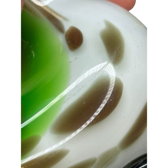 Hand-Blown Art Glass Duck Figurine – Multicolor Murano Style Sculpture – 7” - Picture 7 of 8